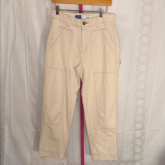 Old Navy Pants - Old Navy Cream Straight Leg Women's Pants
